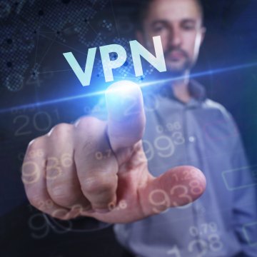 vpn services comparison protonvpn nordvpn man touching vpn light 